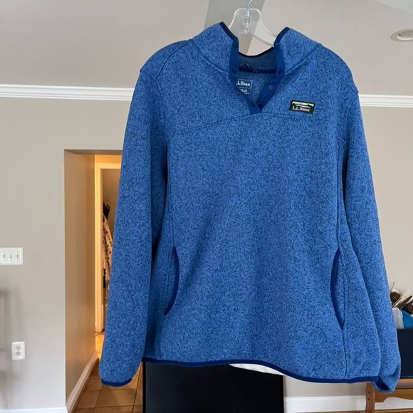 L.L.Bean Women's Plus 2XL Blue Fleece Pullover Sweater  Cozy Warm - Picture 2 of 9